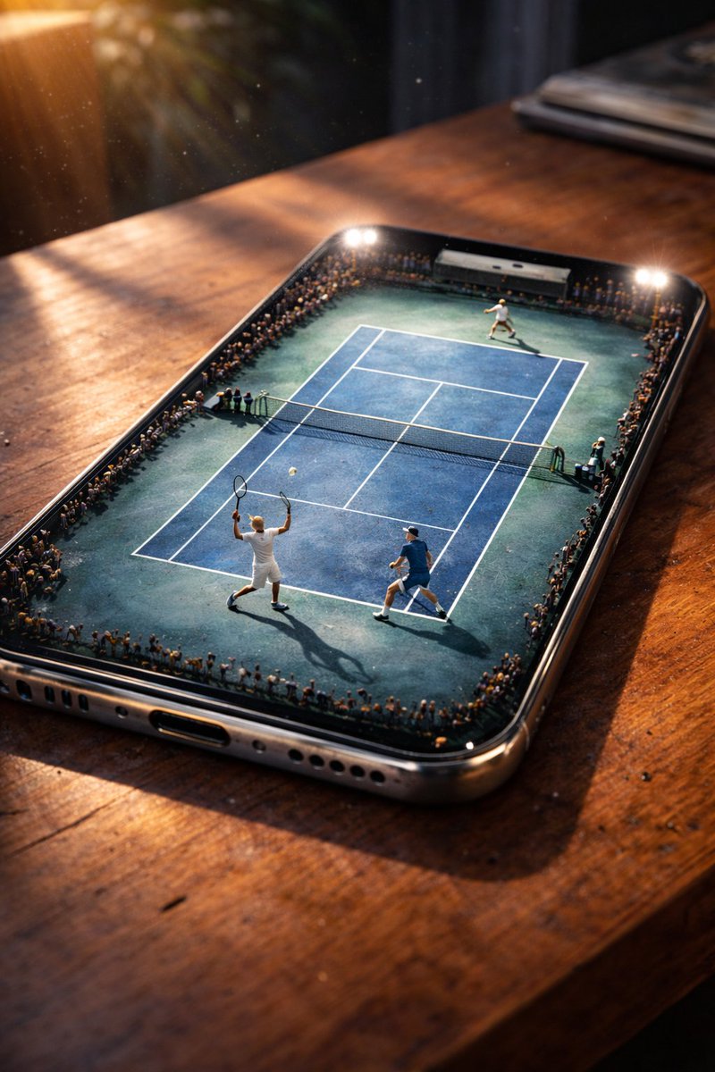 Miniature Tennis Court Phone