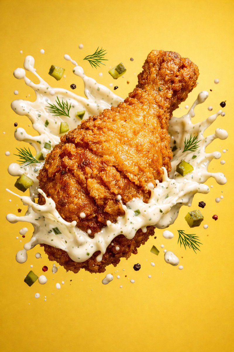 Fried Chicken Ranch Splash Ad