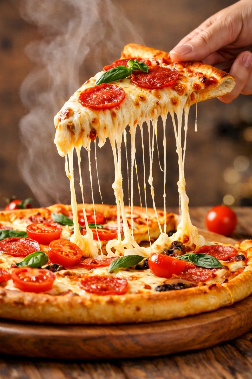 Cheesy Pepperoni Pizza Photo