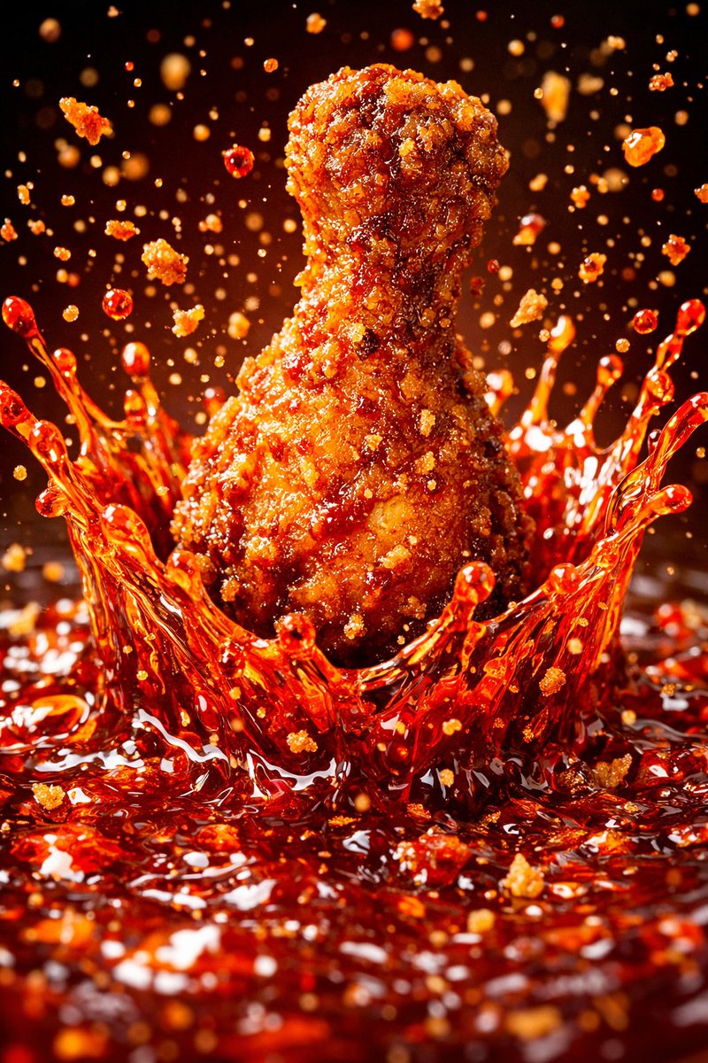 Fried Chicken Splash Ad