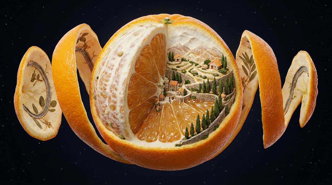Orange Peel Diorama Cutaway
