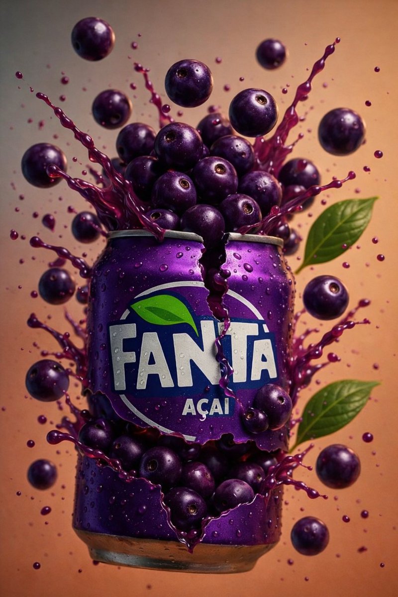 Acai Soda Can Splash