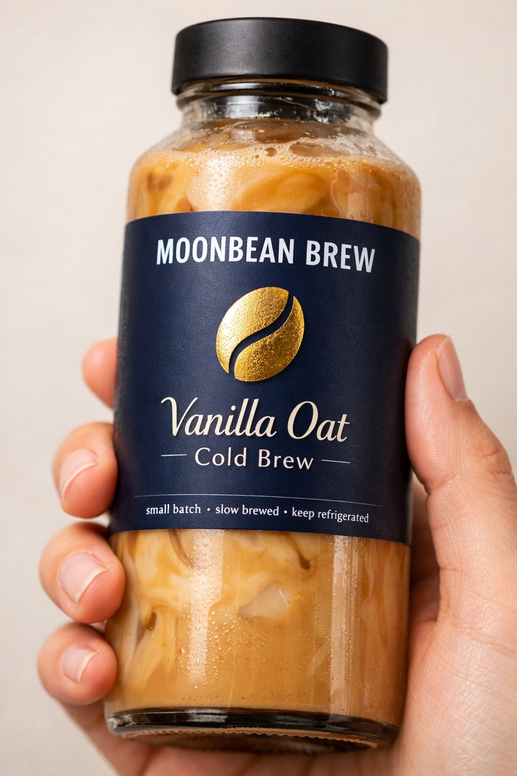 Iced Coffee Bottle Label Photo