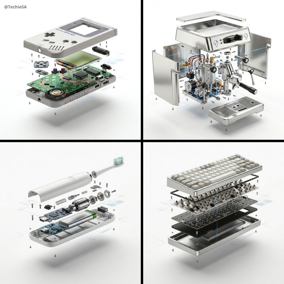 Exploded Product Ad Layout