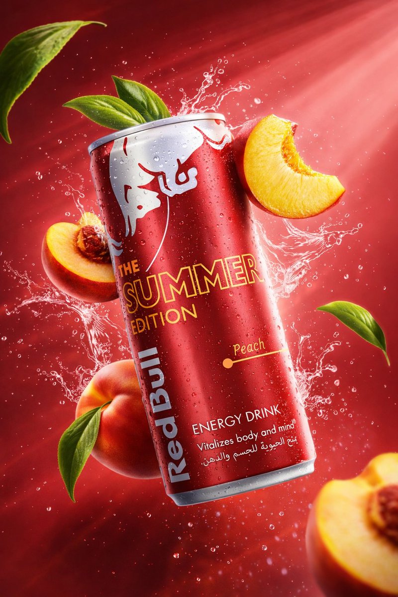 Red Peach Energy Drink Ad