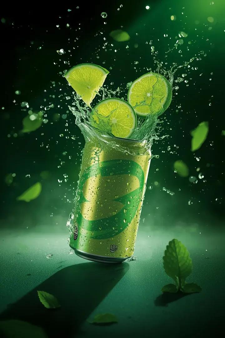 Lime Soda Splash Ad