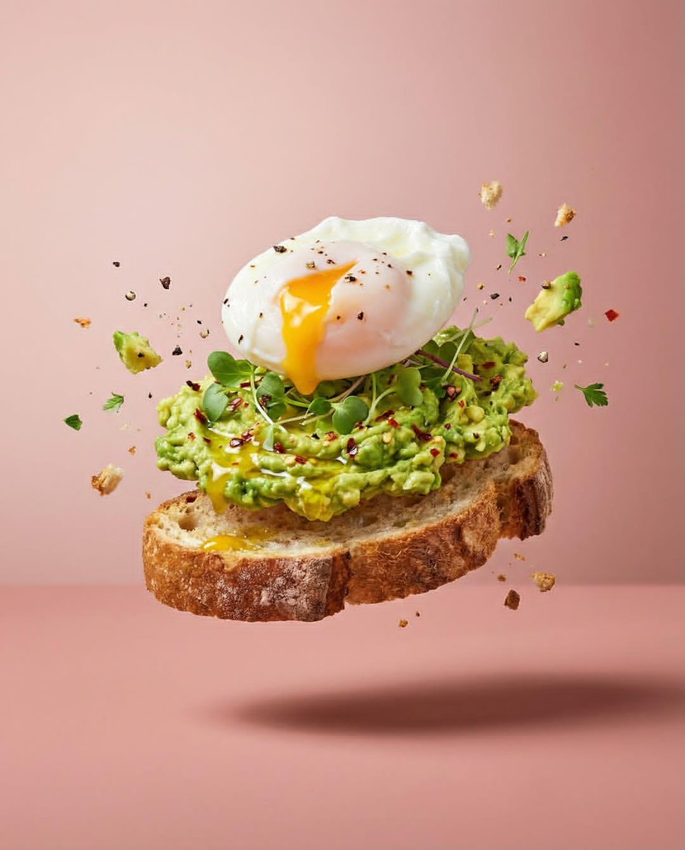 Floating Avocado Egg Toast