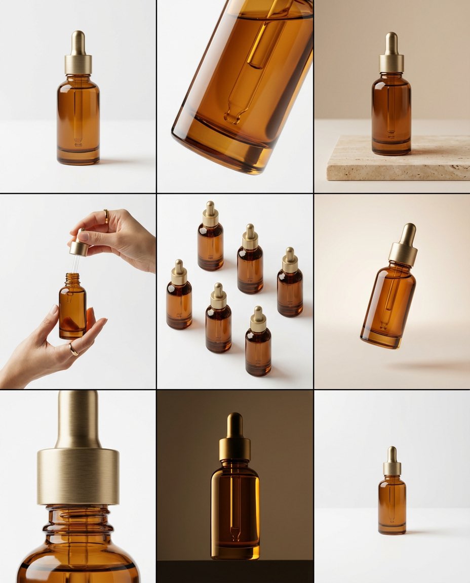 Amber Dropper Bottle Storyboard