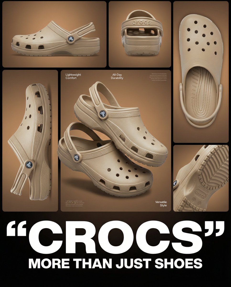 Crocs Product Collage Poster