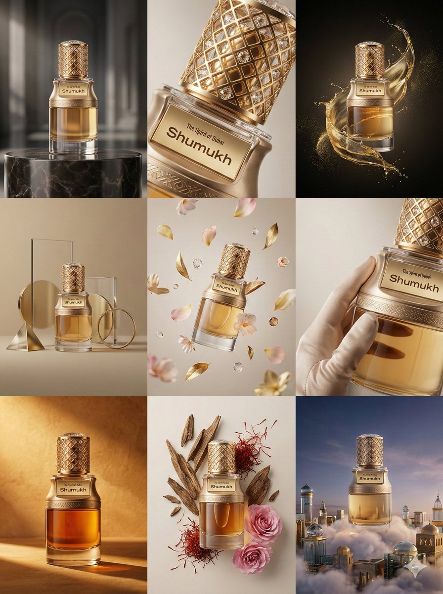 Luxury Perfume Campaign Grid