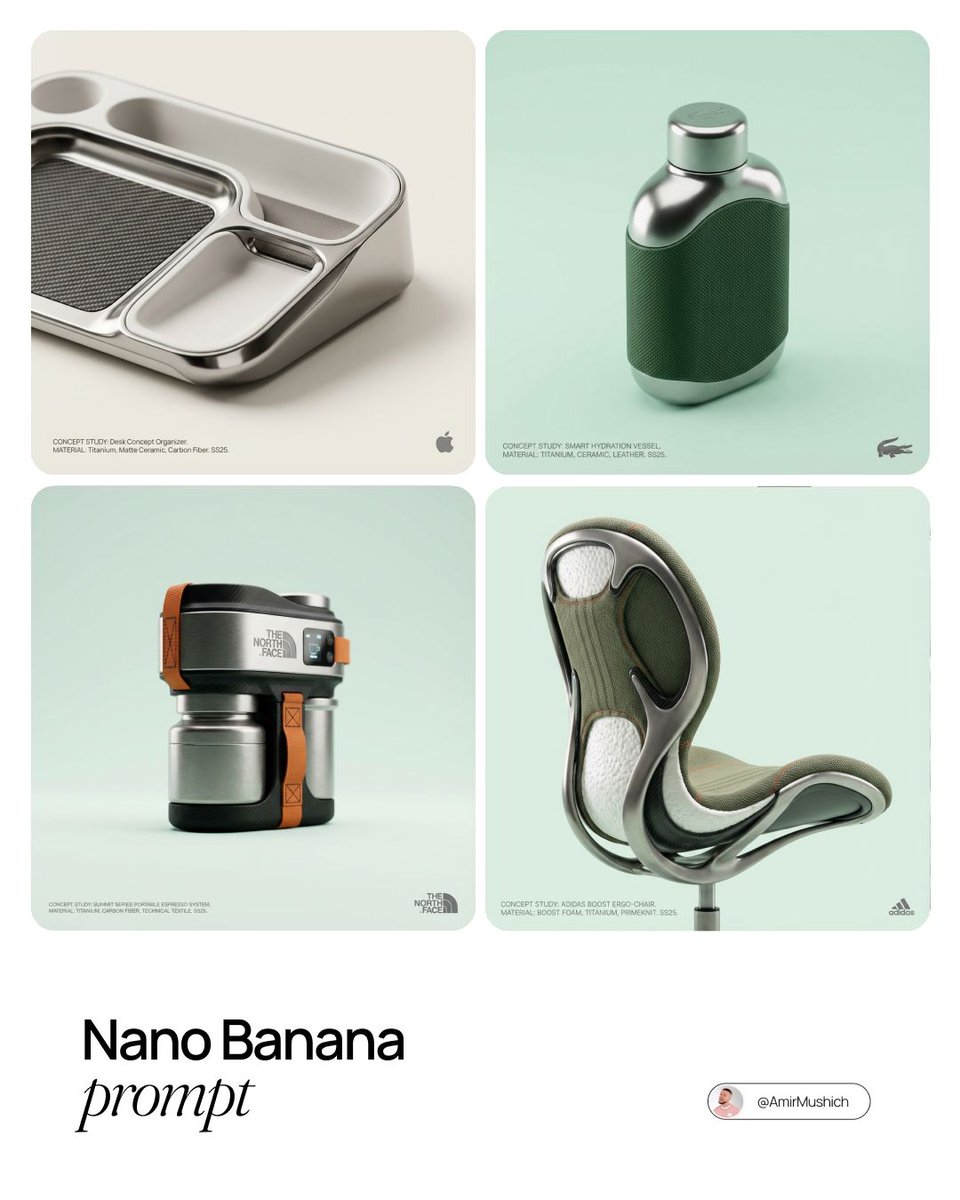 Studio product concept of a metallic organizer beside a mint green bottle and other premium objects.