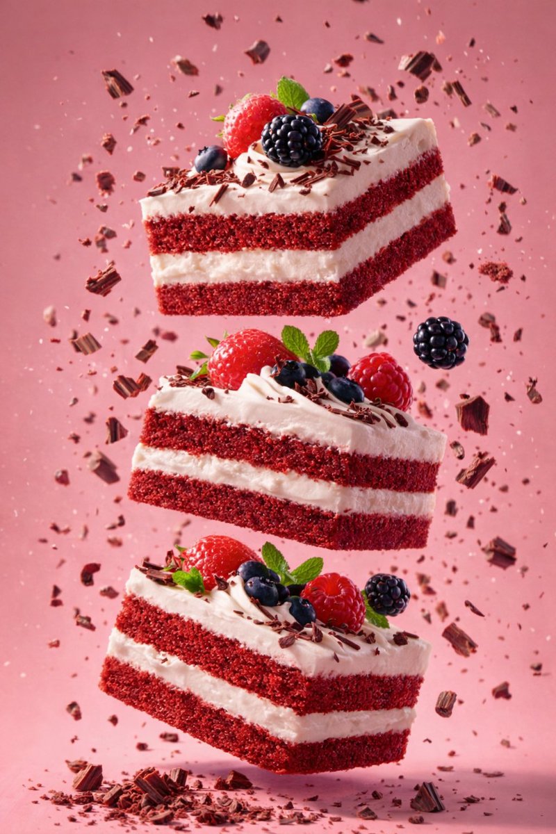 Floating Red Velvet Cake Ad