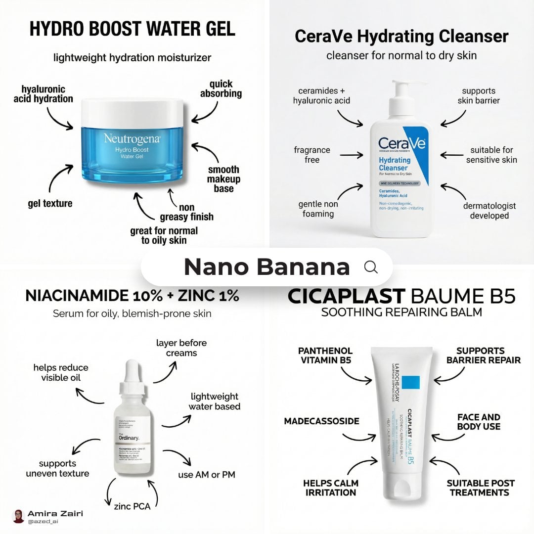 Skincare Product Infographic Poster