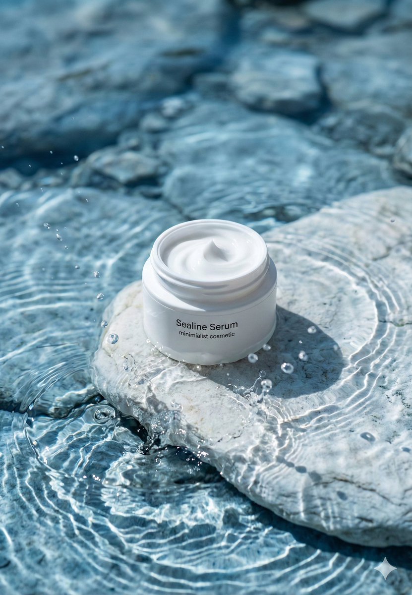 Minimal Skincare Jar in Water