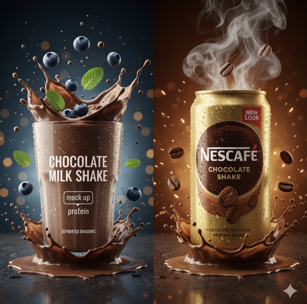Split-Screen Chocolate Drink Ads