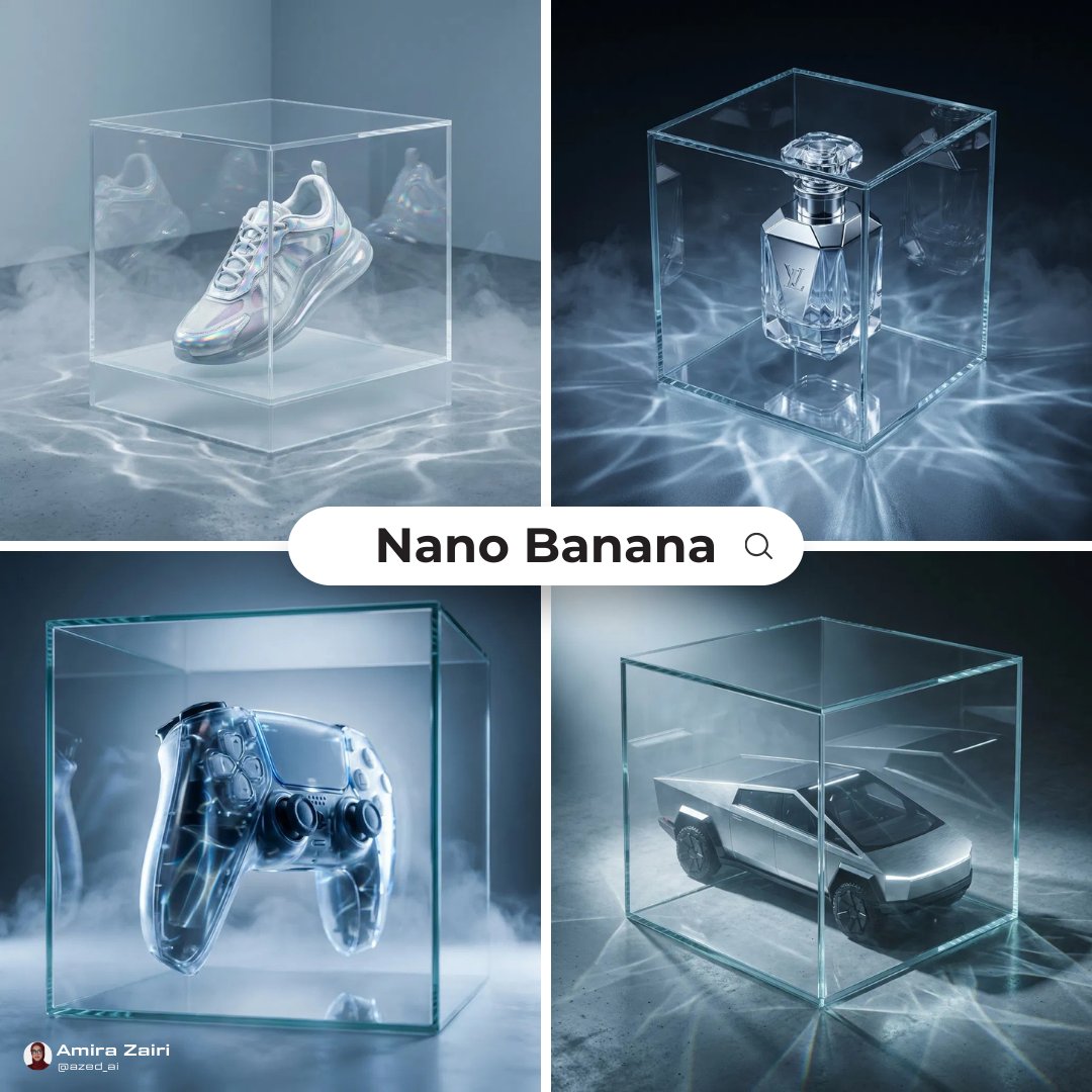 Glass Cube Product Ad