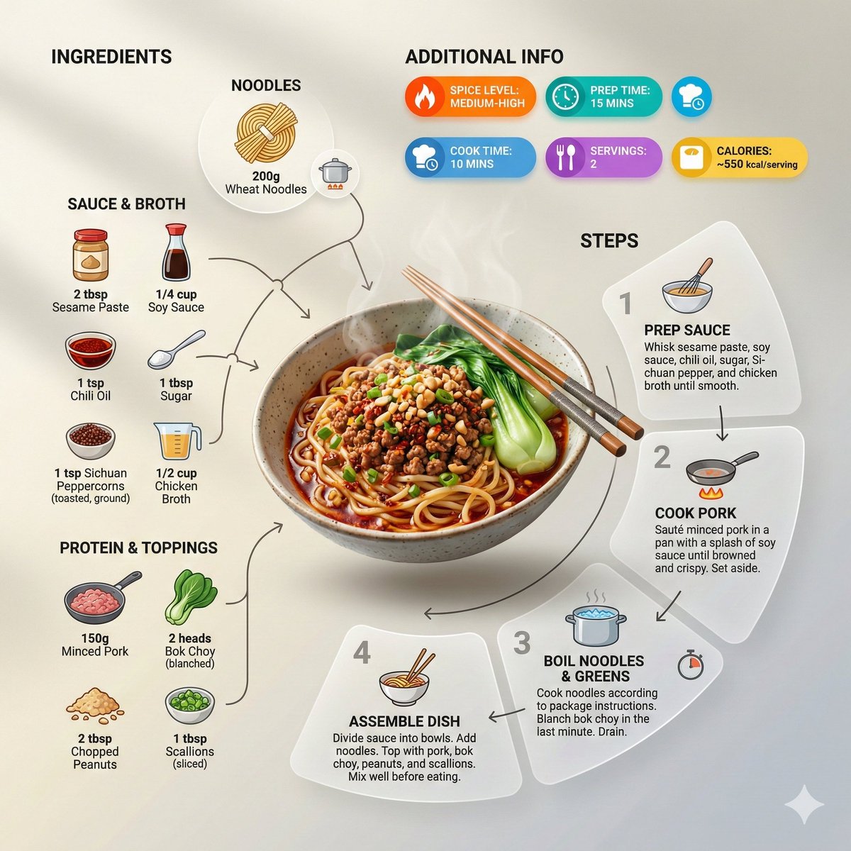 Noodle Recipe Infographic