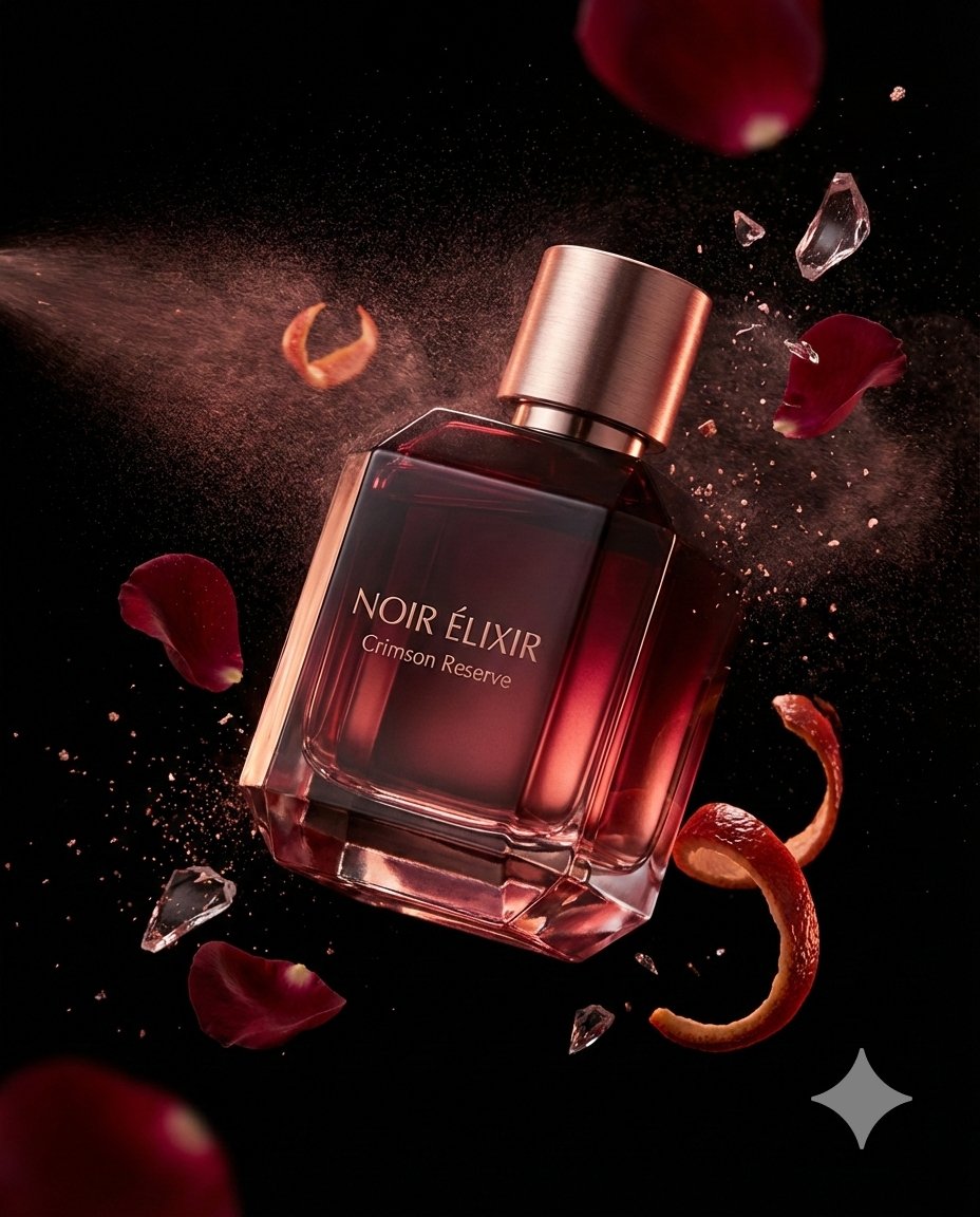 Luxury Crimson Perfume Ad