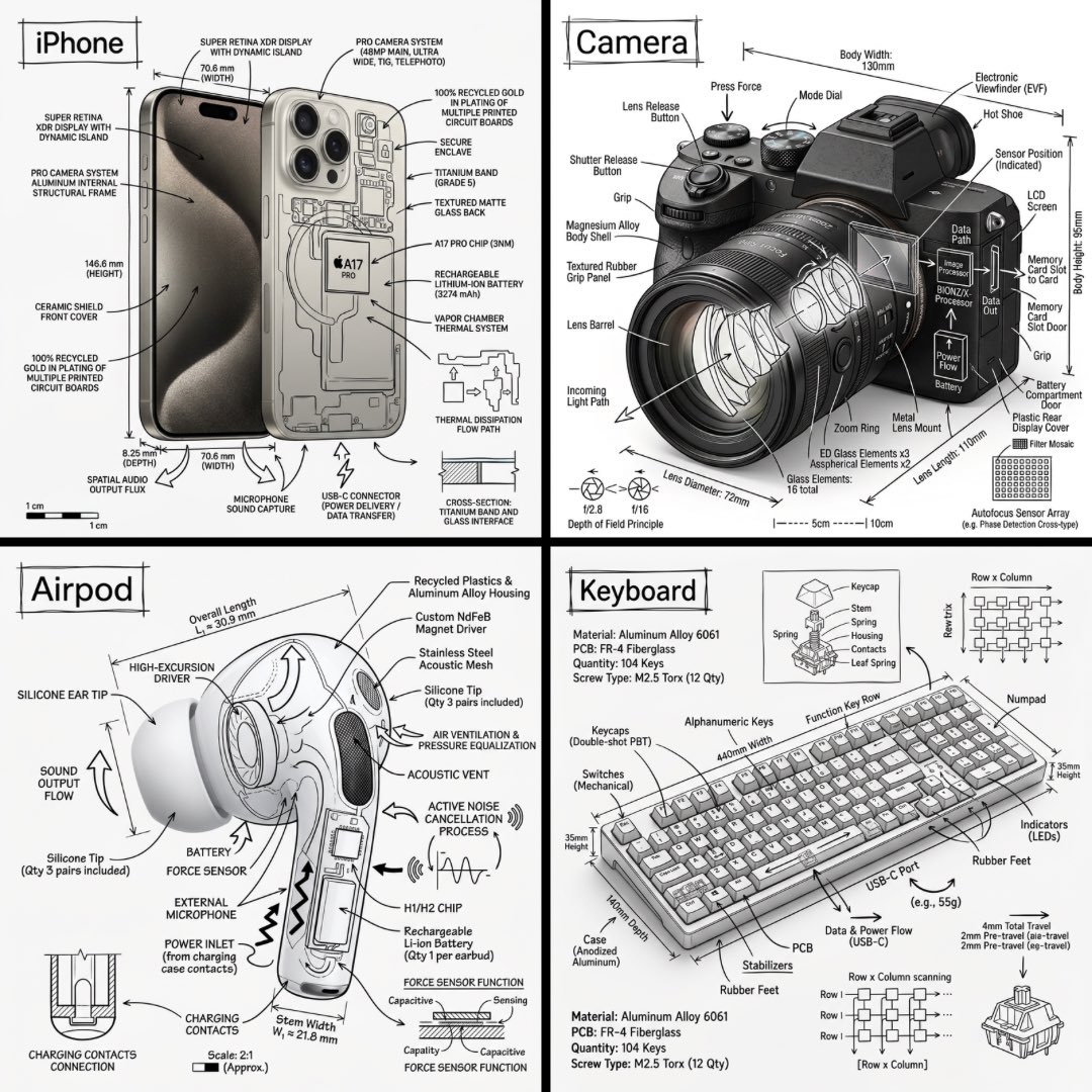 Technical Object Infographic