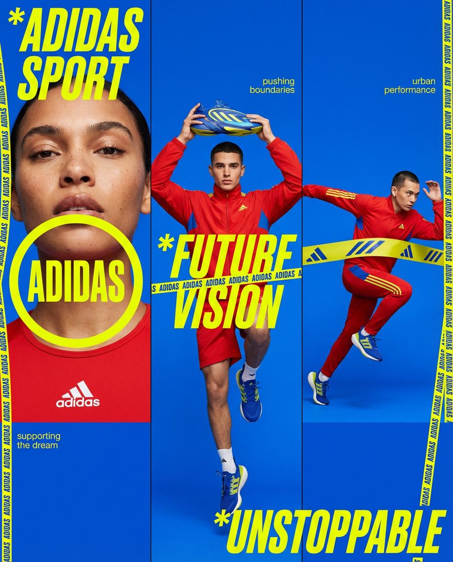 Adidas Sport Editorial Triptych