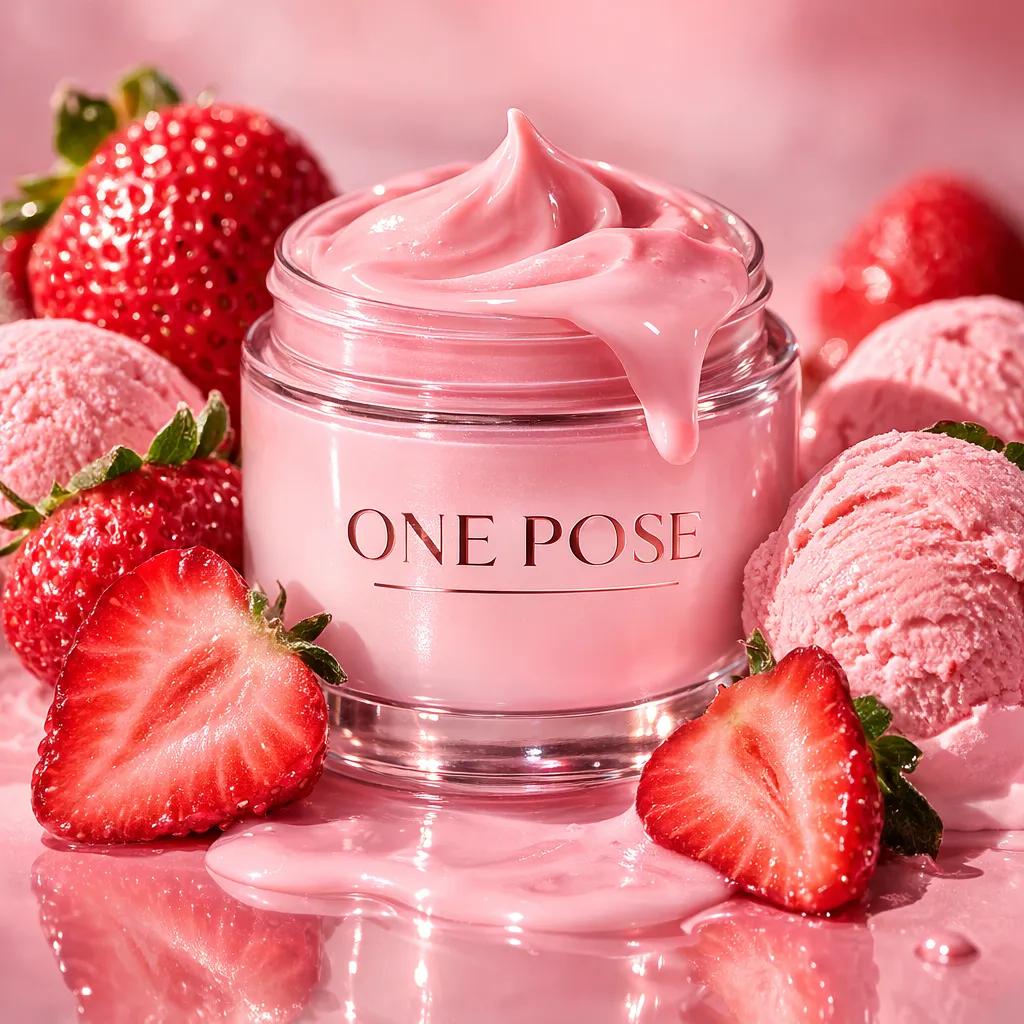 Strawberry Cream Skincare Ad