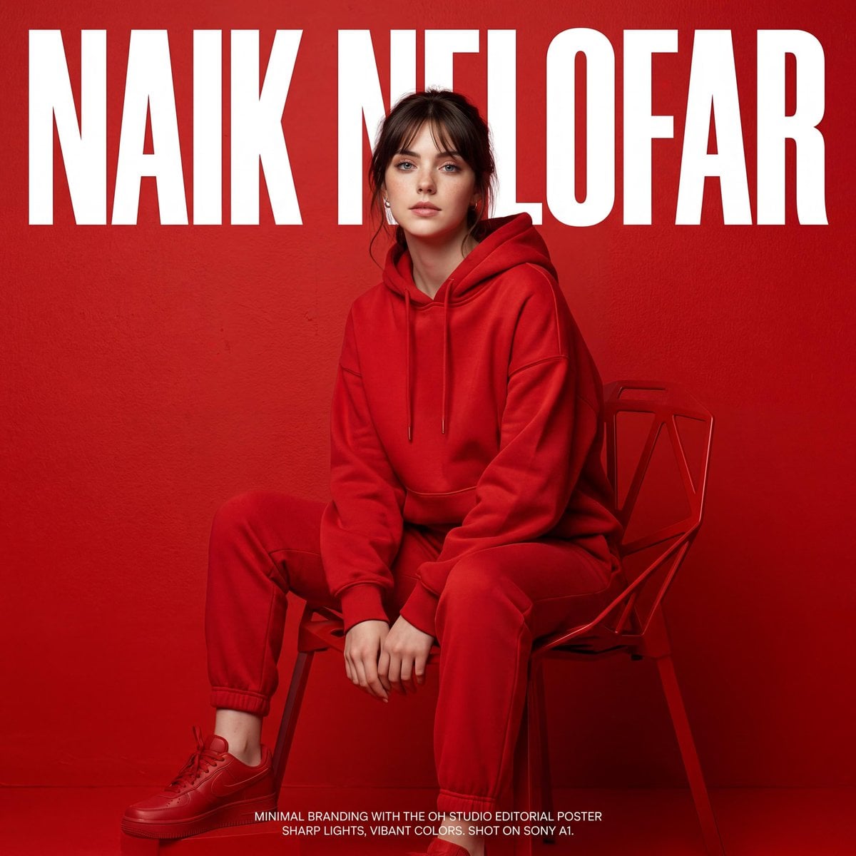 Red Hoodie Fashion Poster