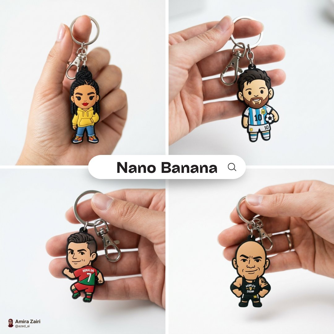Custom Chibi Keychain Mockup