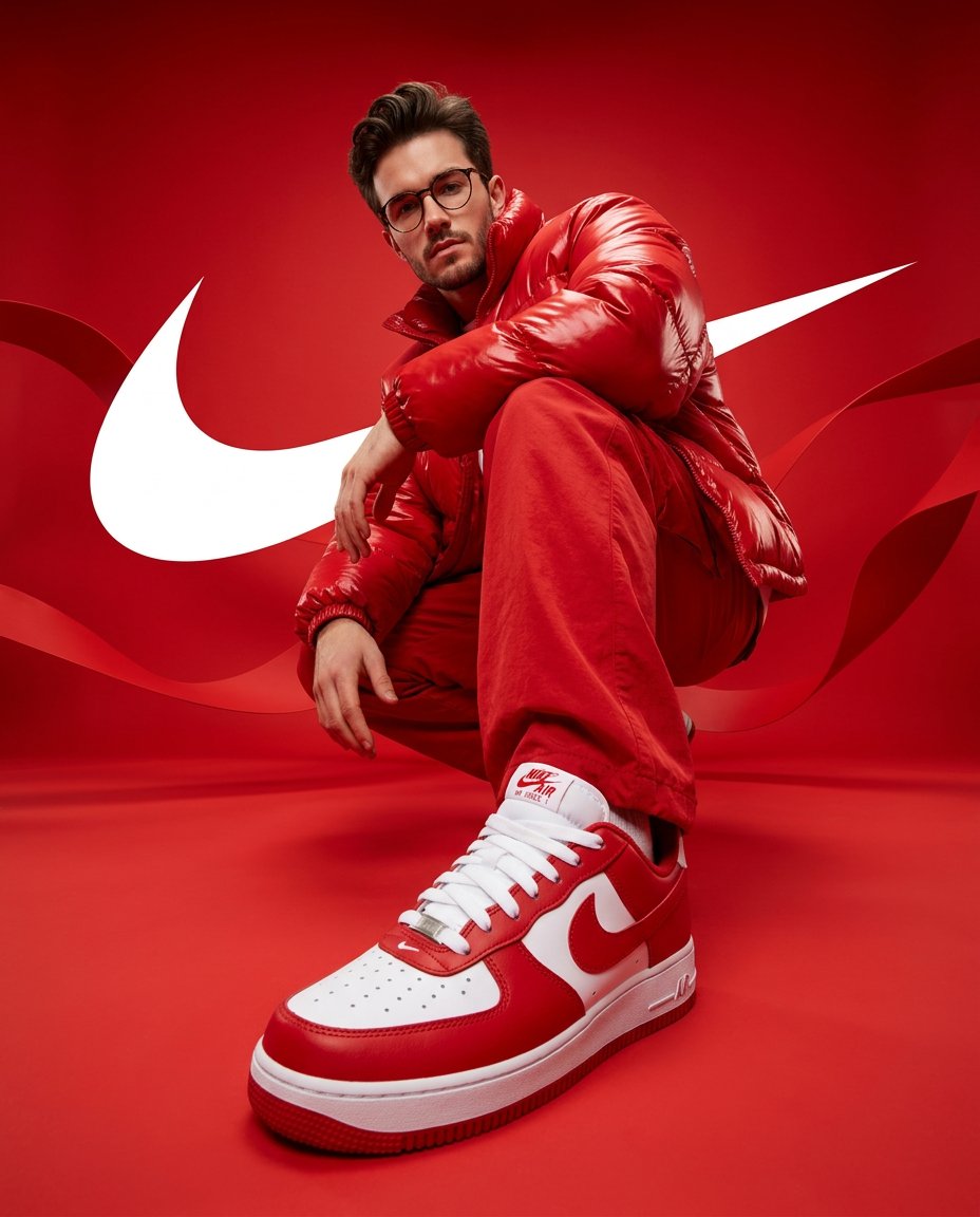 Red Streetwear Sneaker Campaign