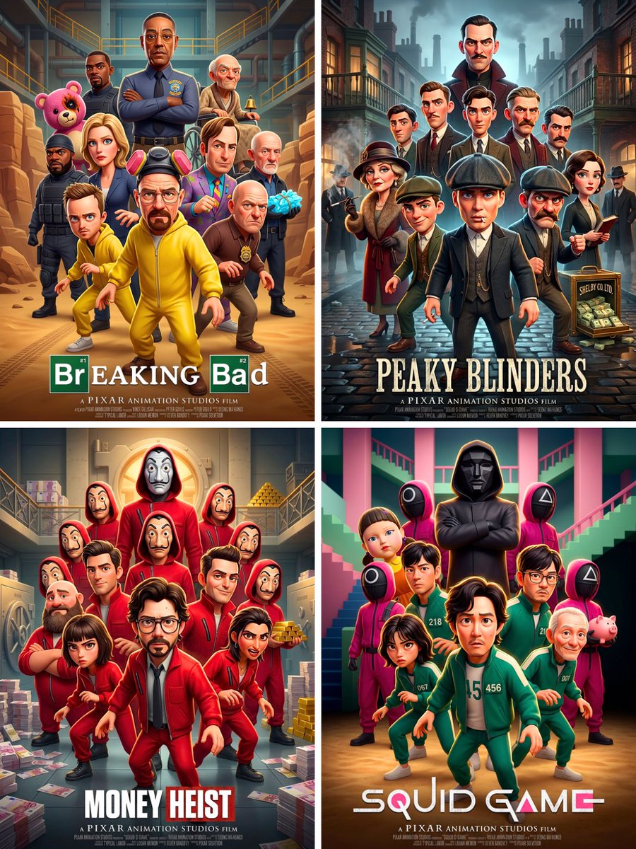 Pixar Movie Ensemble Poster