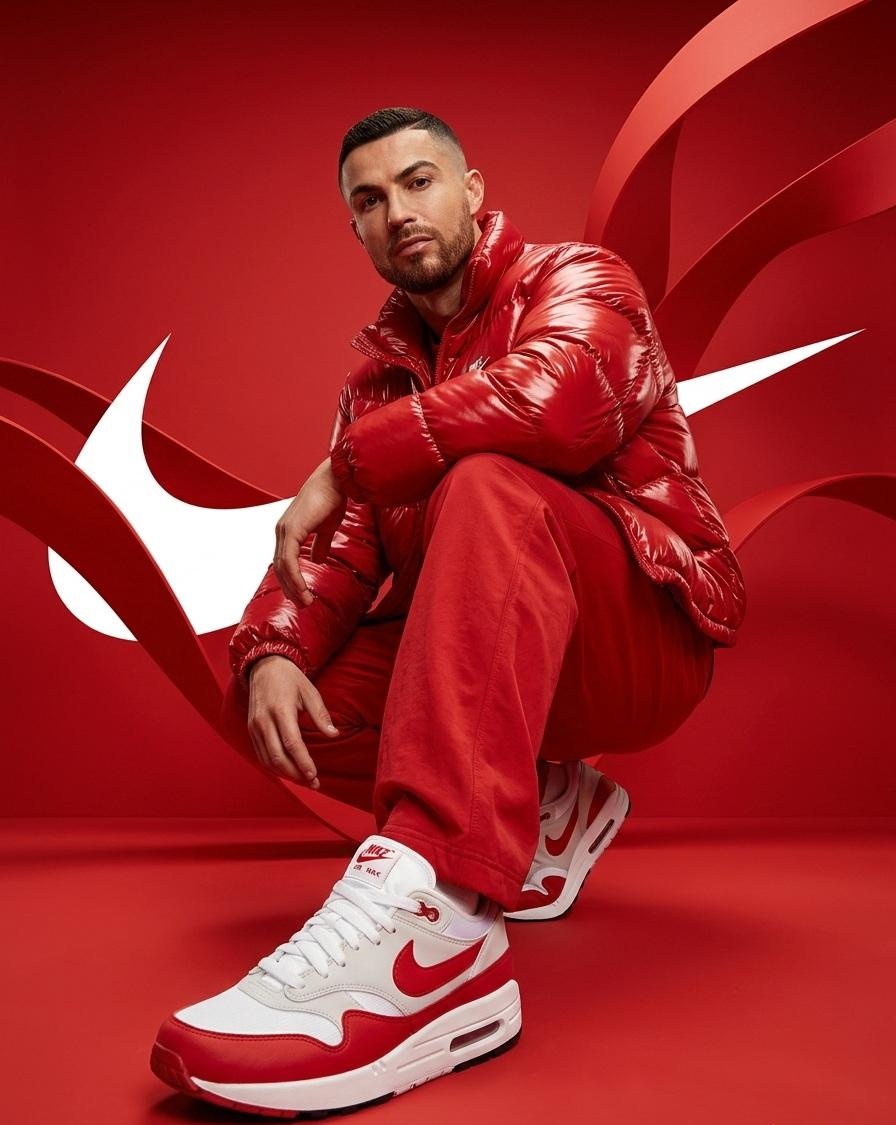 Red Sneaker Streetwear Portrait