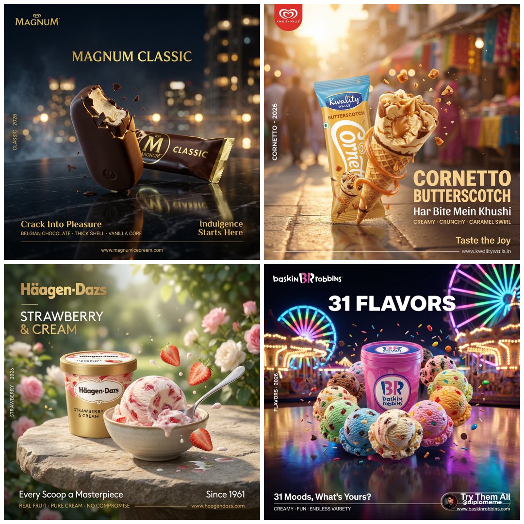 Ice Cream Commercial Ad Poster