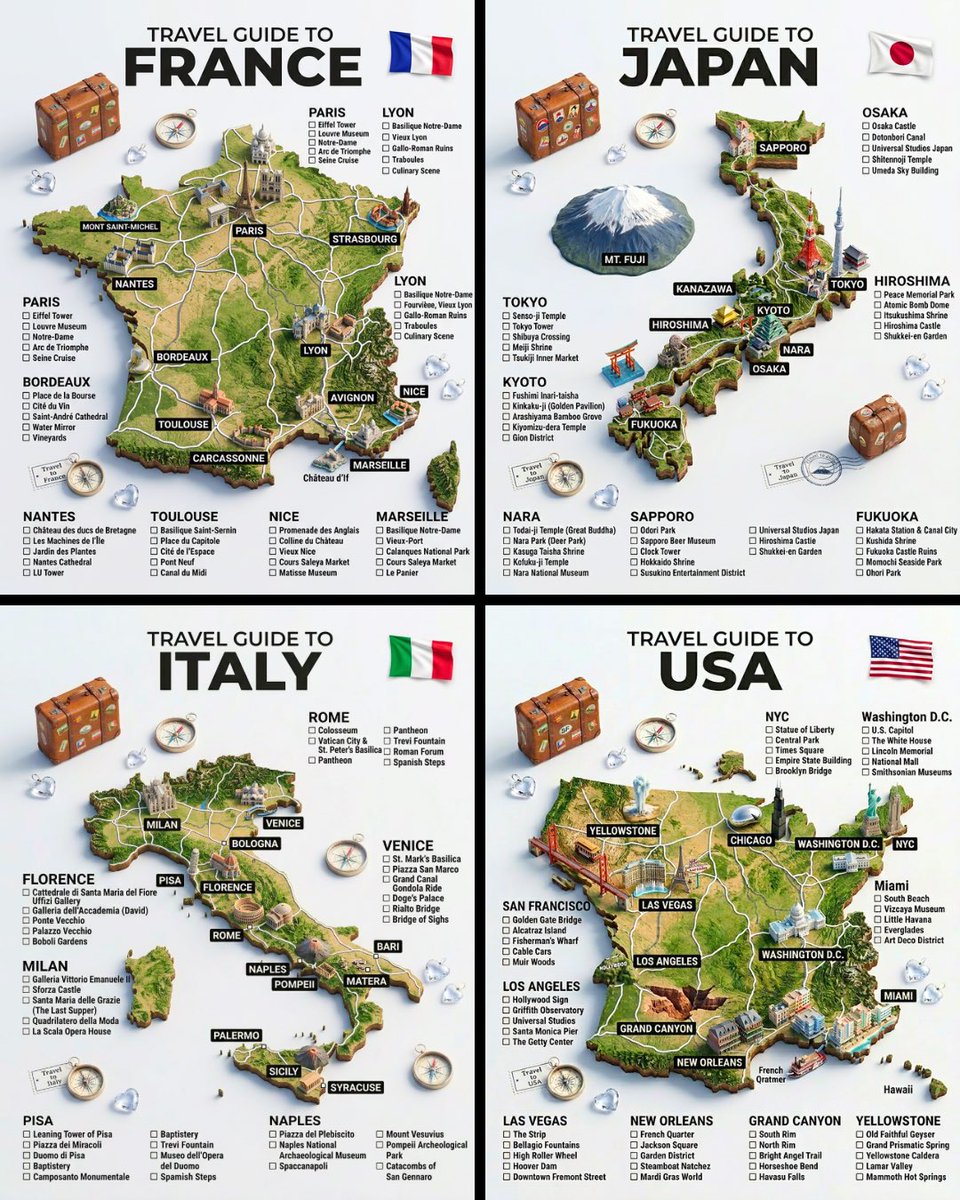 3D Travel Guide Poster