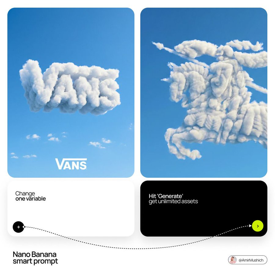 White cloud shaped like the Vans wordmark floating in a clear blue sky.