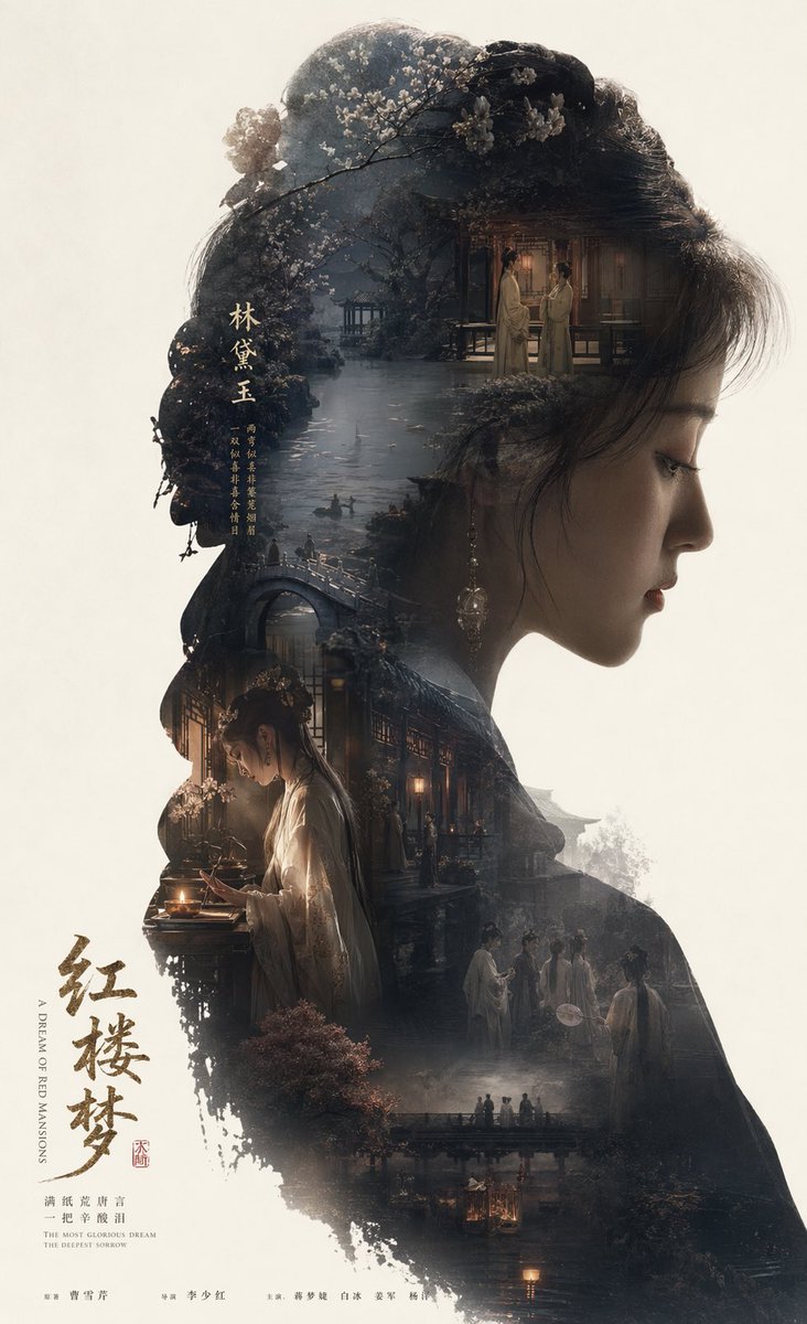 Red Chamber Silhouette Poster