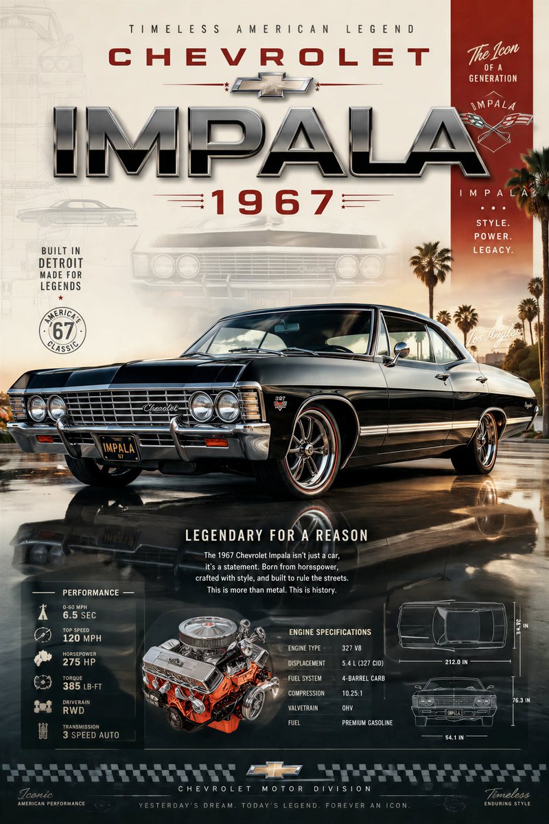 Classic Muscle Car Poster