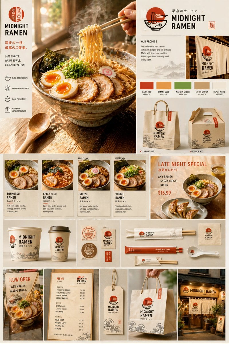 Ramen Brand Identity Board