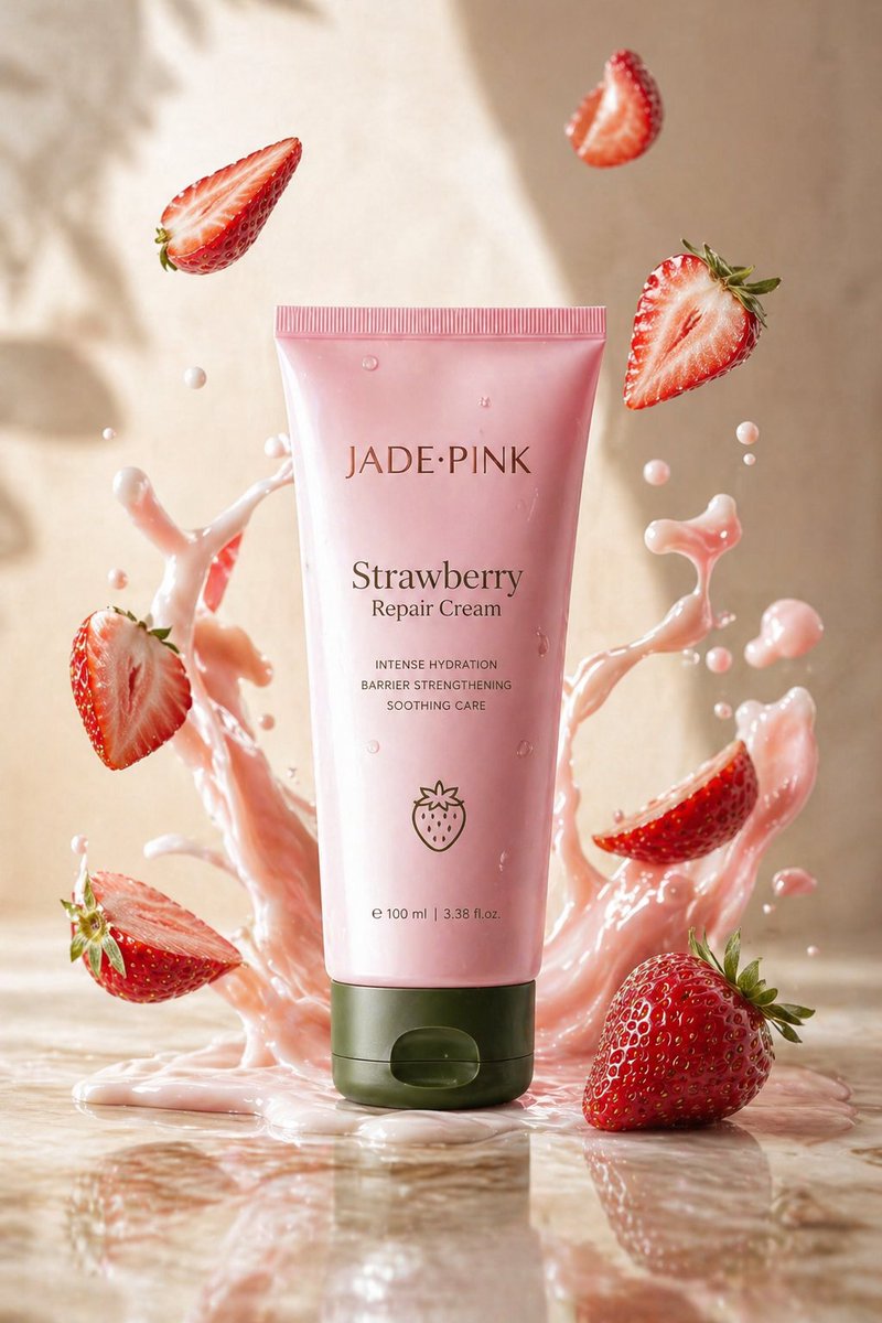 Strawberry Skincare Product Ad