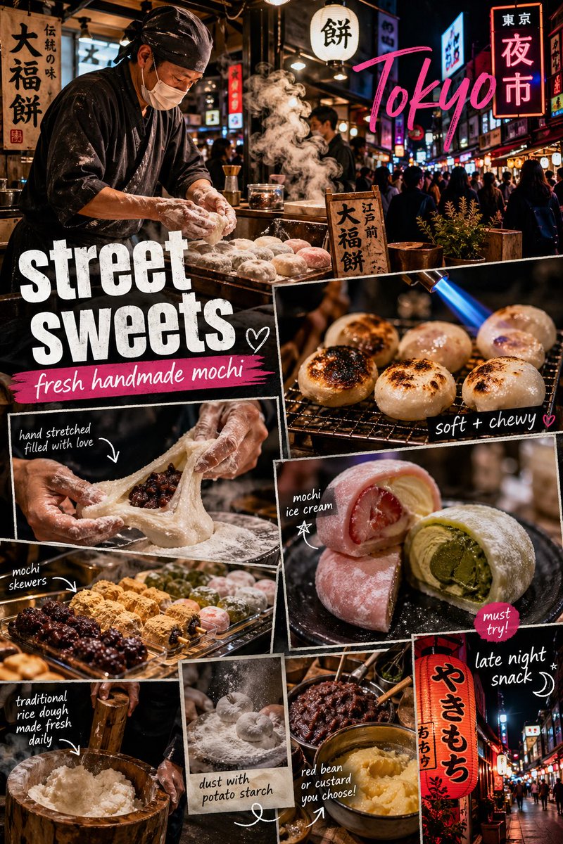 Tokyo Mochi Street Collage