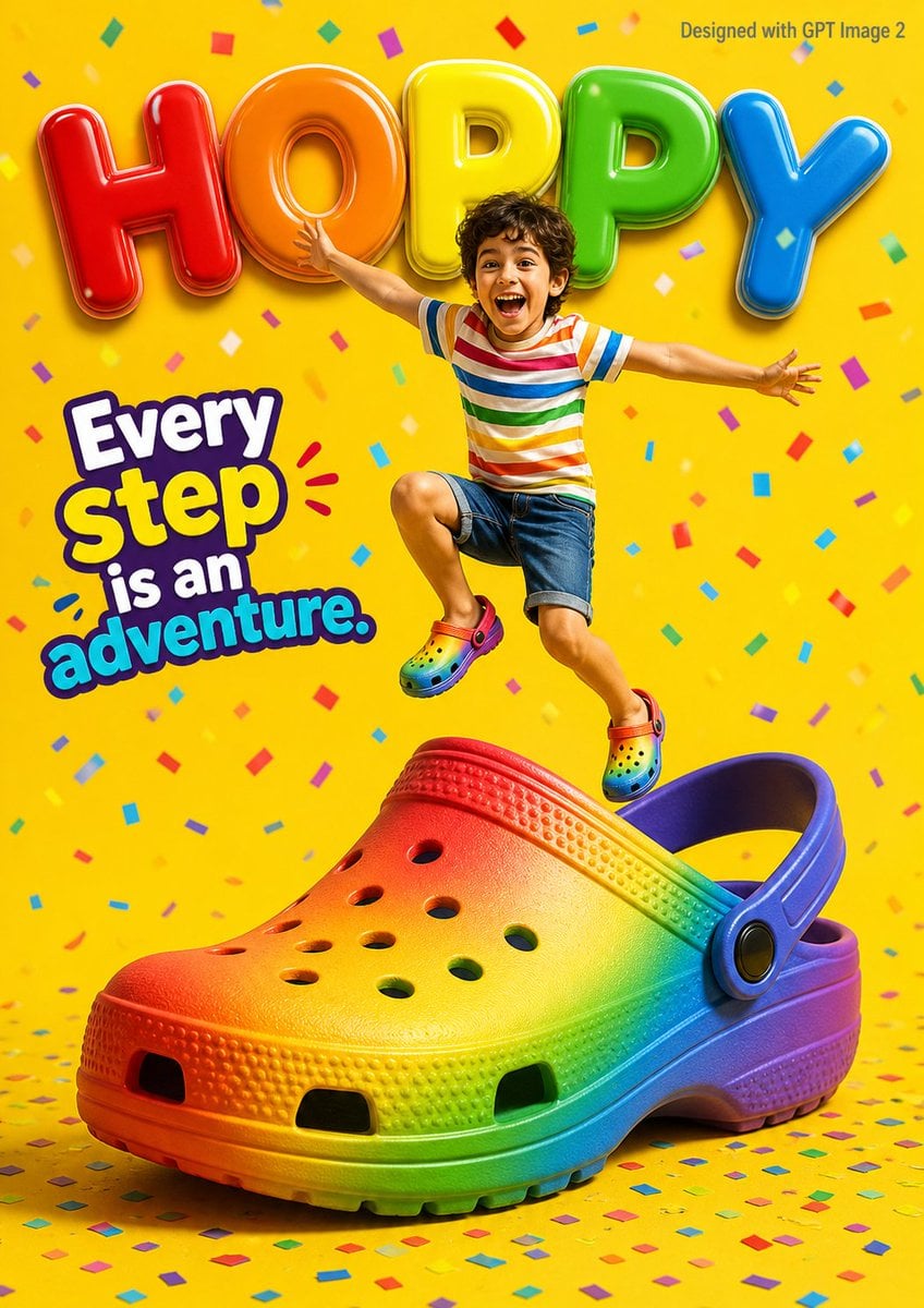 Rainbow Clog Shoe Ad