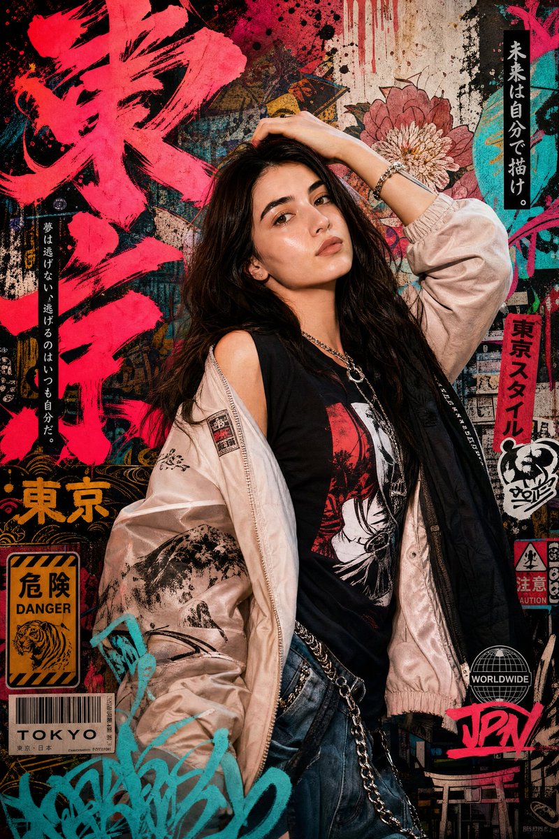 Japanese Graffiti Fashion Poster