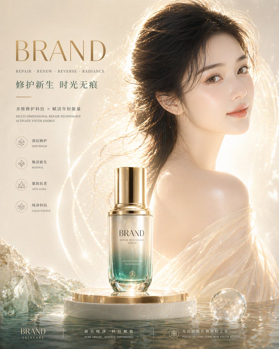 Luxury Skincare Serum Ad