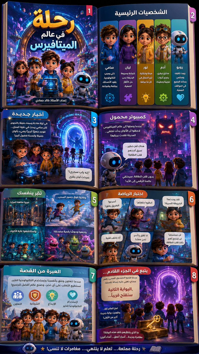 Arabic 3D Storybook Infographic