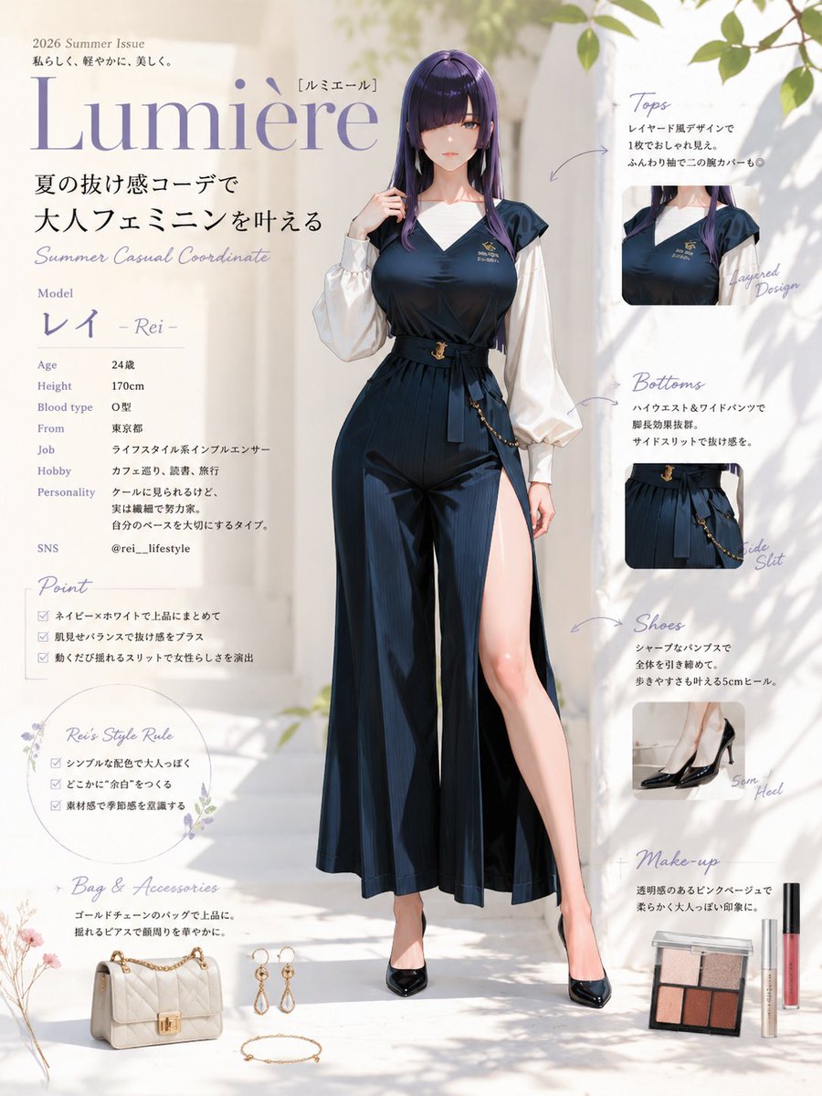 Anime Summer Fashion Lookbook Poster