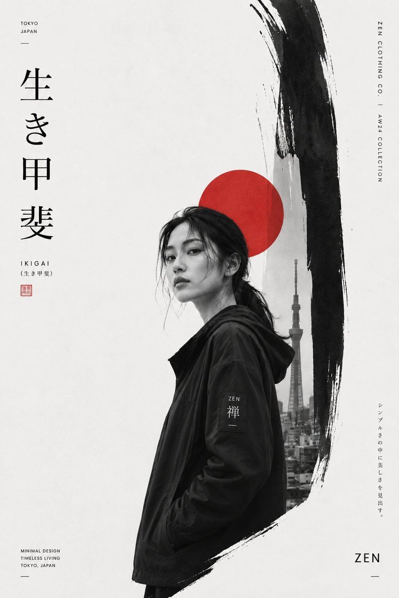 Japanese Minimal Fashion Poster