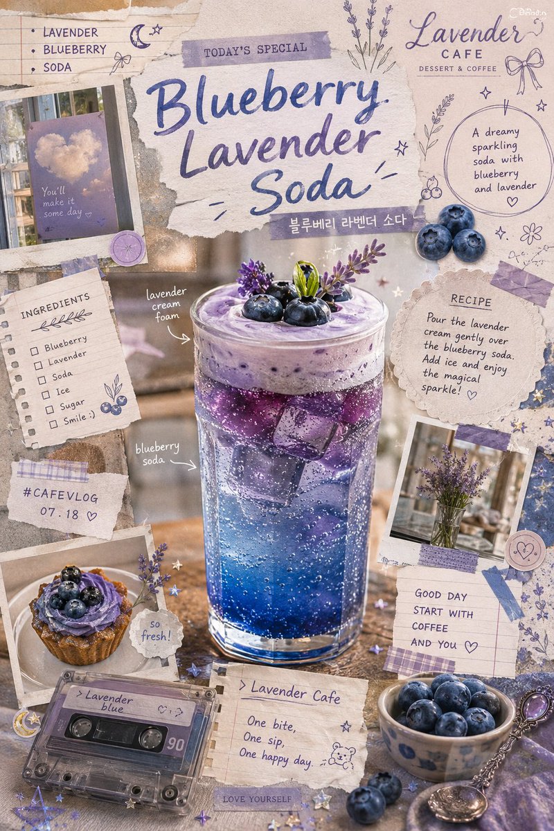 Blueberry Lavender Soda Poster