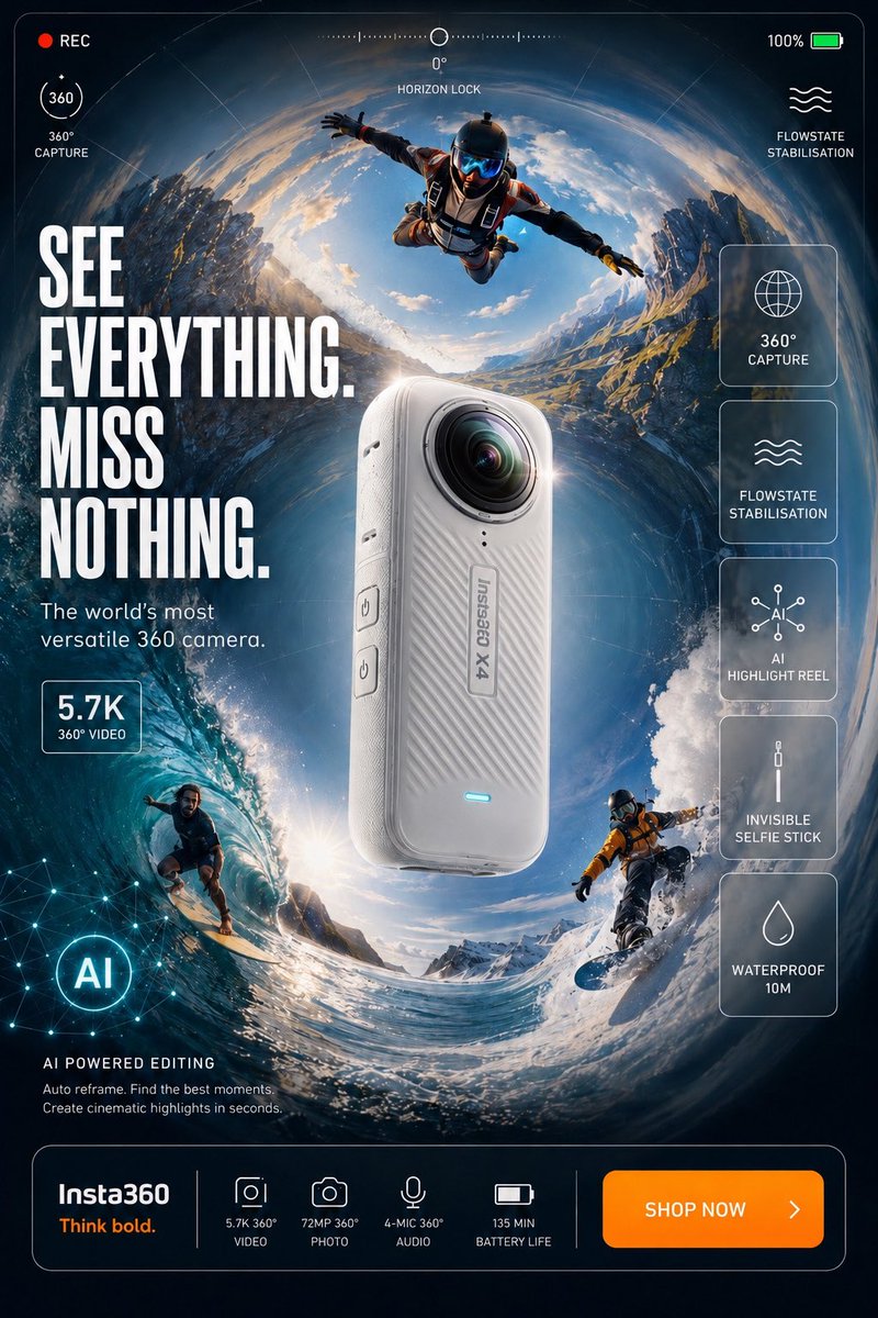 Action Camera Ad Poster