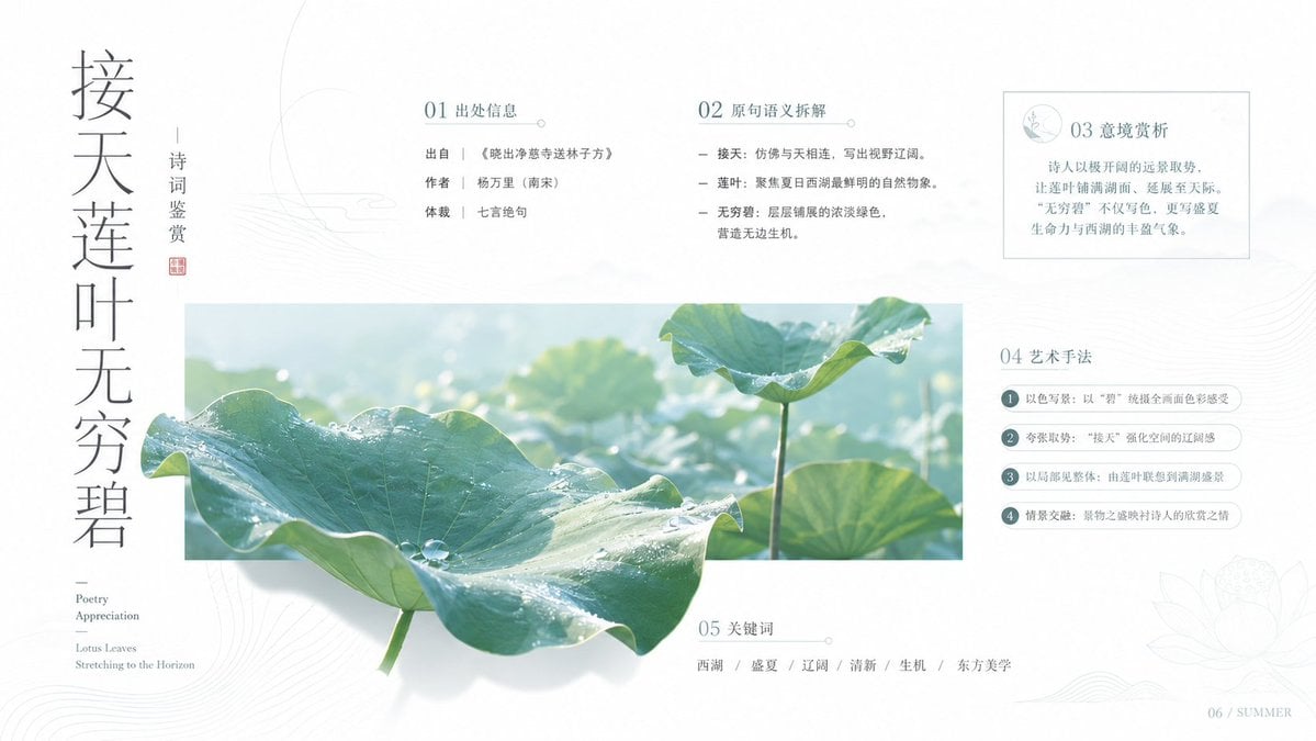 Lotus Leaf Poetry Poster