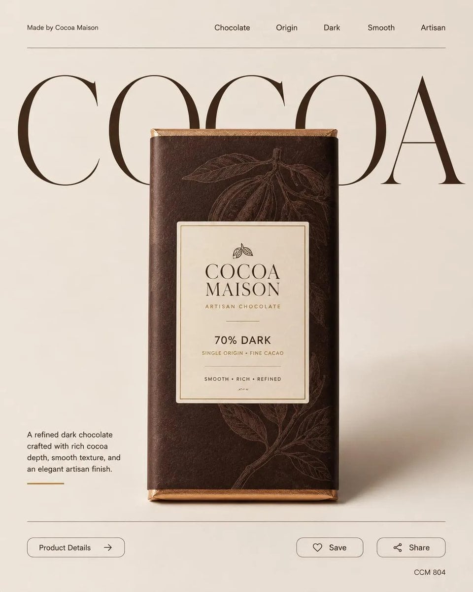 Artisan Chocolate Product Ad