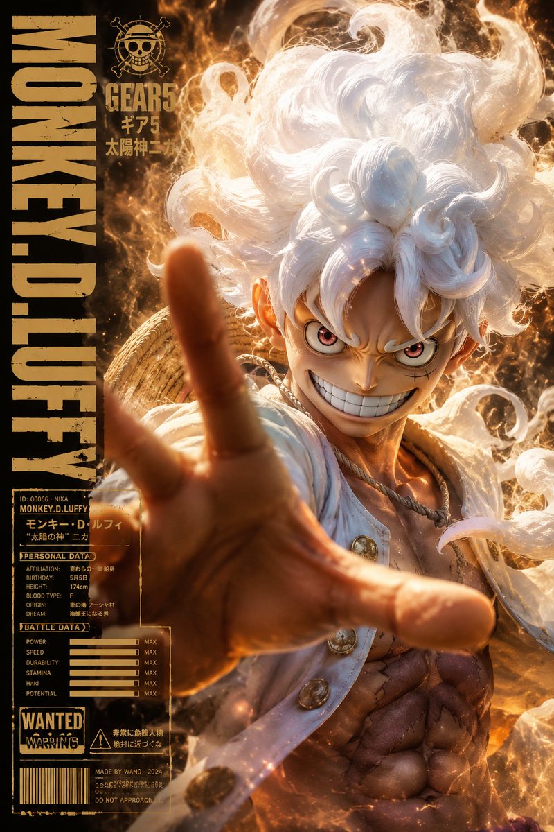 Gear 5 Luffy Character Poster