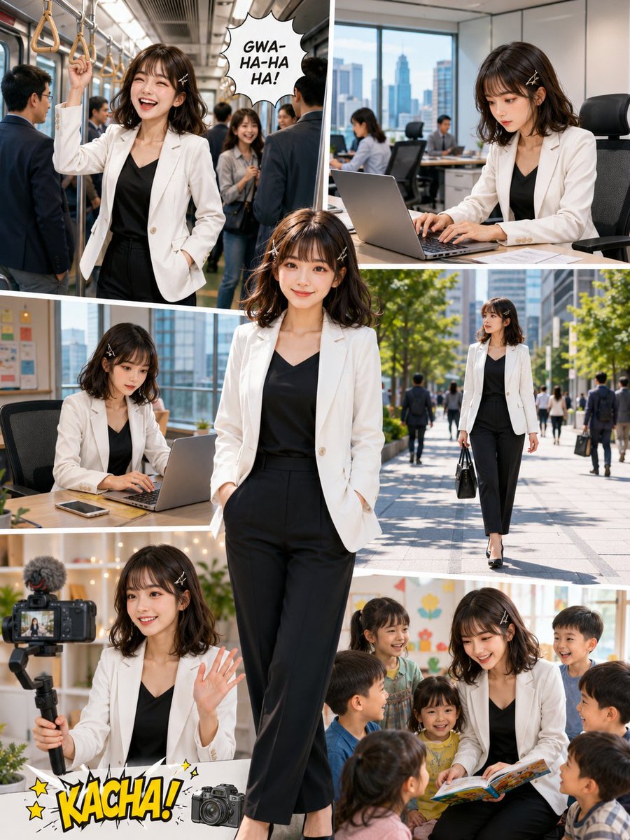 Corporate Manga Lifestyle Collage